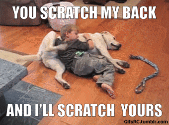 You Scratch My Back, I'll Scratch Yours - Music Crowns GIF