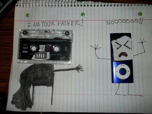 Darth Vader Cassette Tape and iPod Luke Skywalker