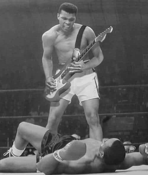 Just Muhammad Ali Playing The Guitar