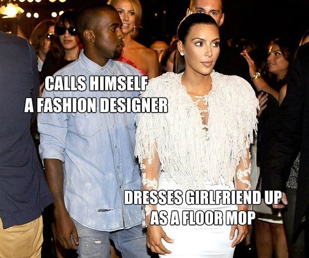Kanye West Dresses Girfriend As Floor Mop