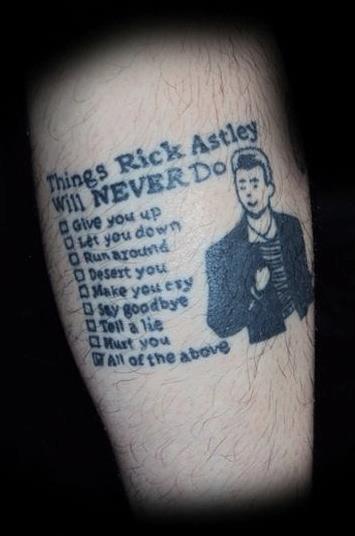 Things Rick Astley Will Never Do
