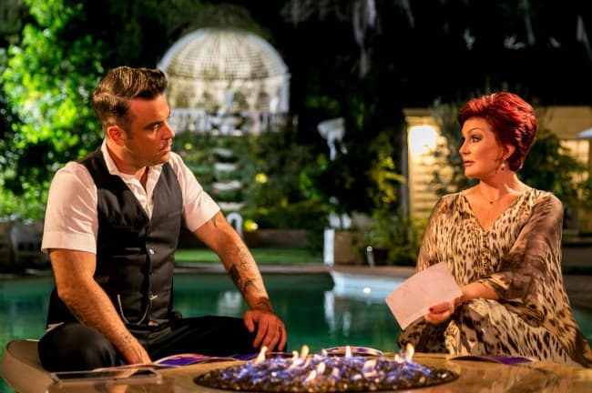 Robbie Williams and Sharon Osbourne